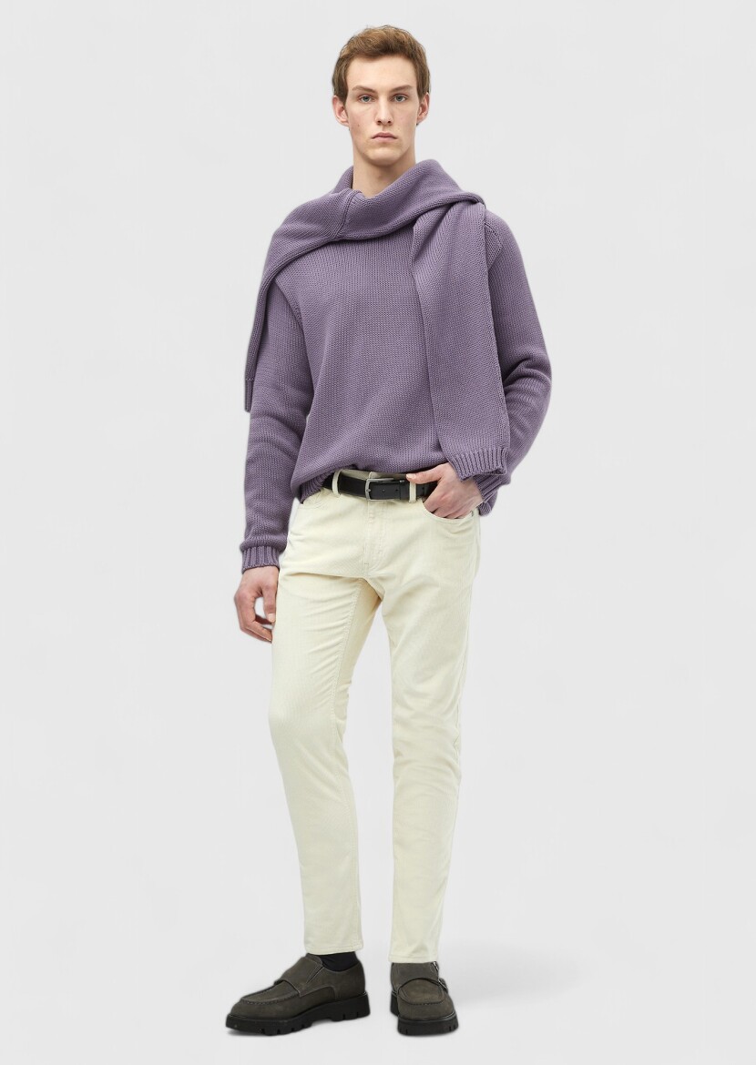 Purple Knitwear Sweatshirt 