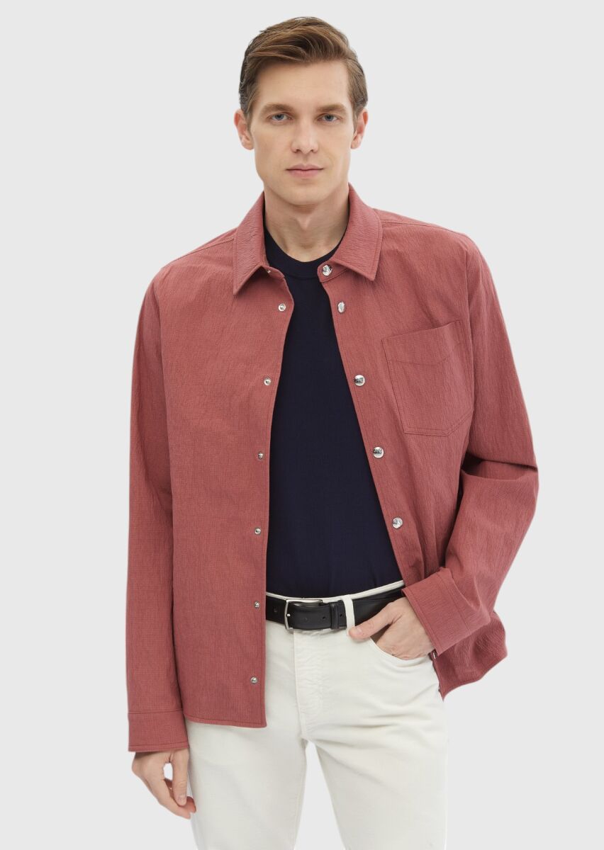 Red Weaving Coat - 3