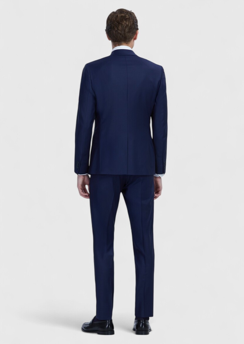Saks Düz Fashion Slim Fit Yün Karışımlı Takım Elbise - 6