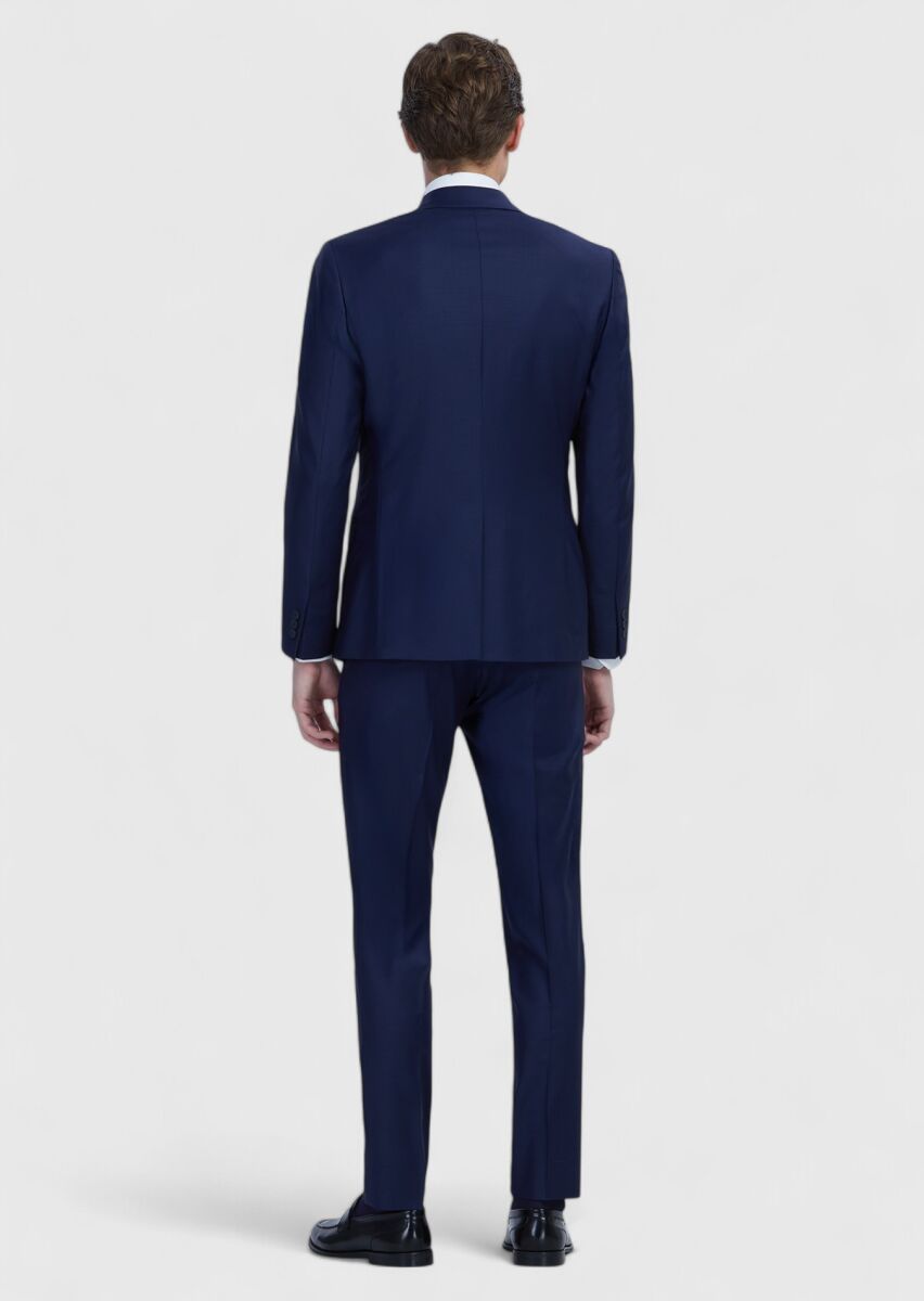 Saks Düz Fashion Slim Fit Yün Karışımlı Takım Elbise - 6