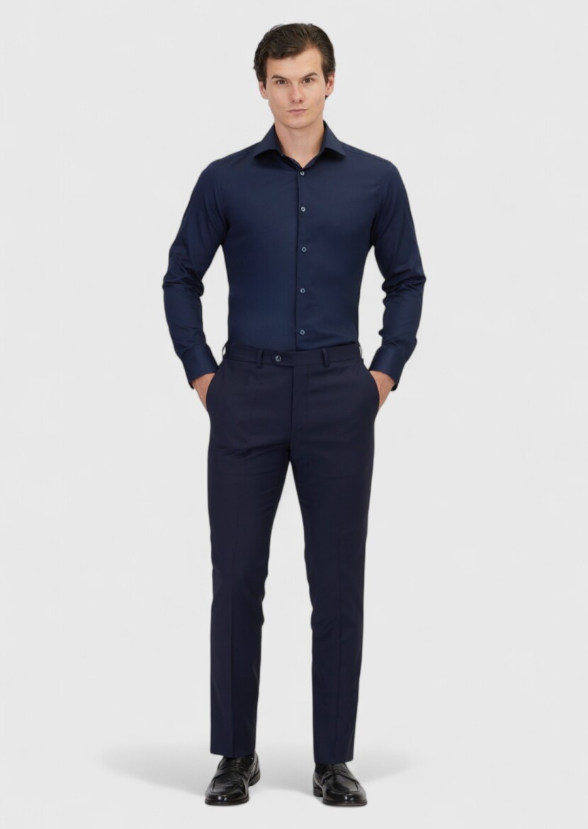 Saks Material Modern Fit Classical Wool Blended Trousers - RAMSEY