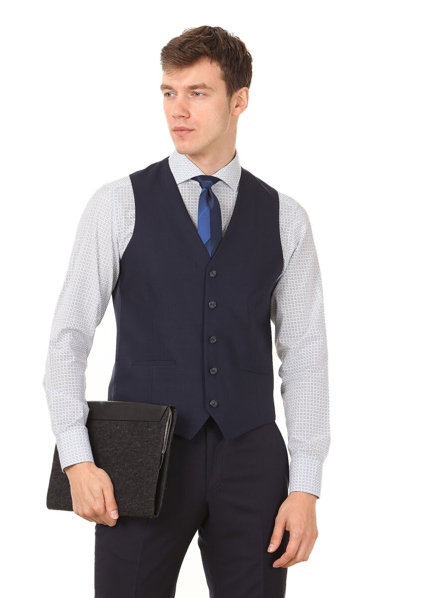 Saks Plain Classical Waistcoat - 1