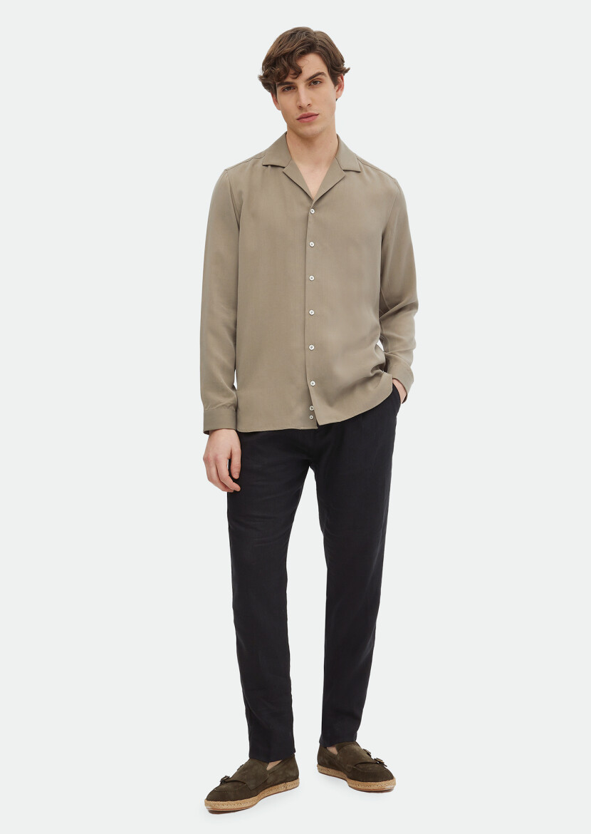 Sandy Plain Regular Fit Weaving Classical Shirt 