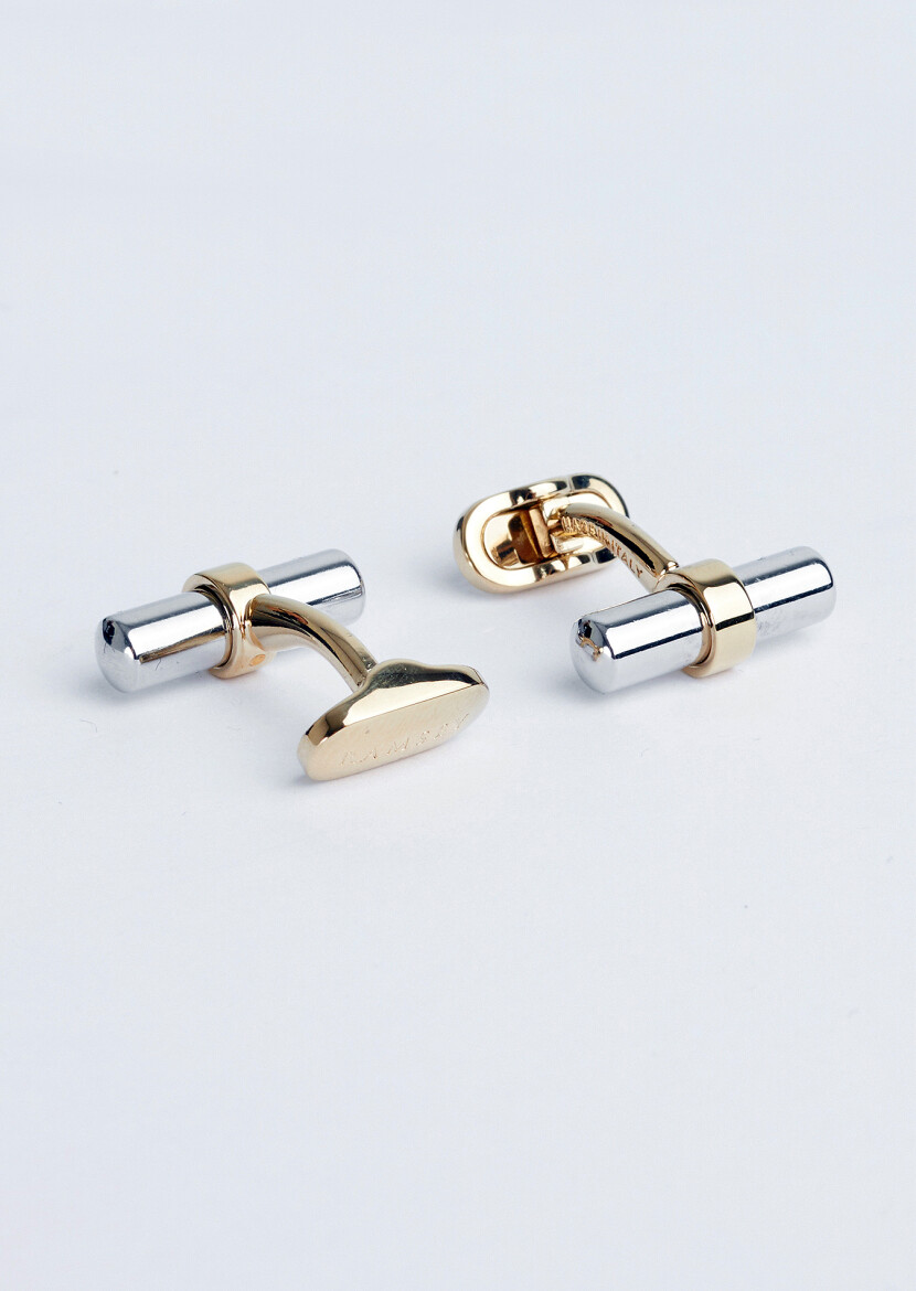 Silver Brass Cuff Link - 2