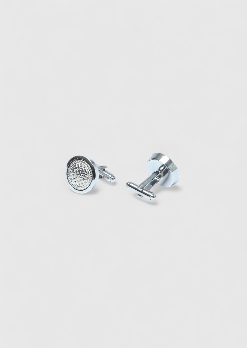 Silver Brass Cuff Link - RAMSEY