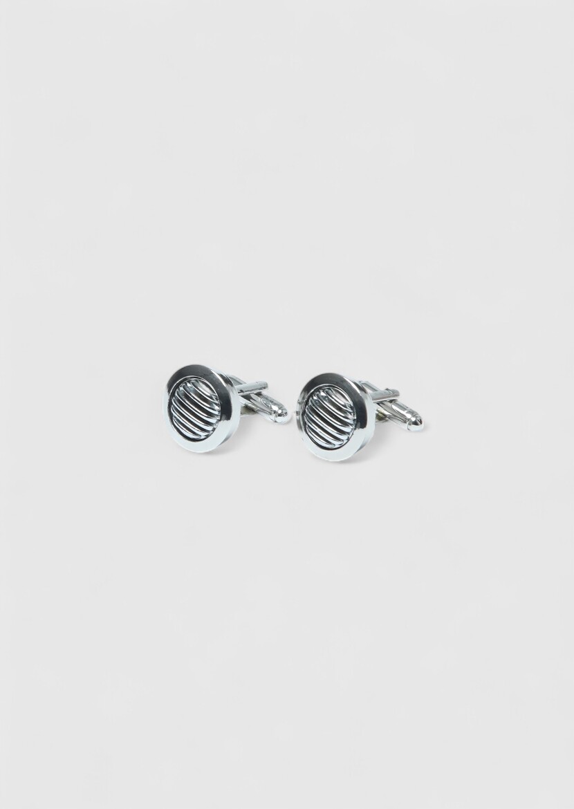 Silver Brass Cuff Link - RAMSEY