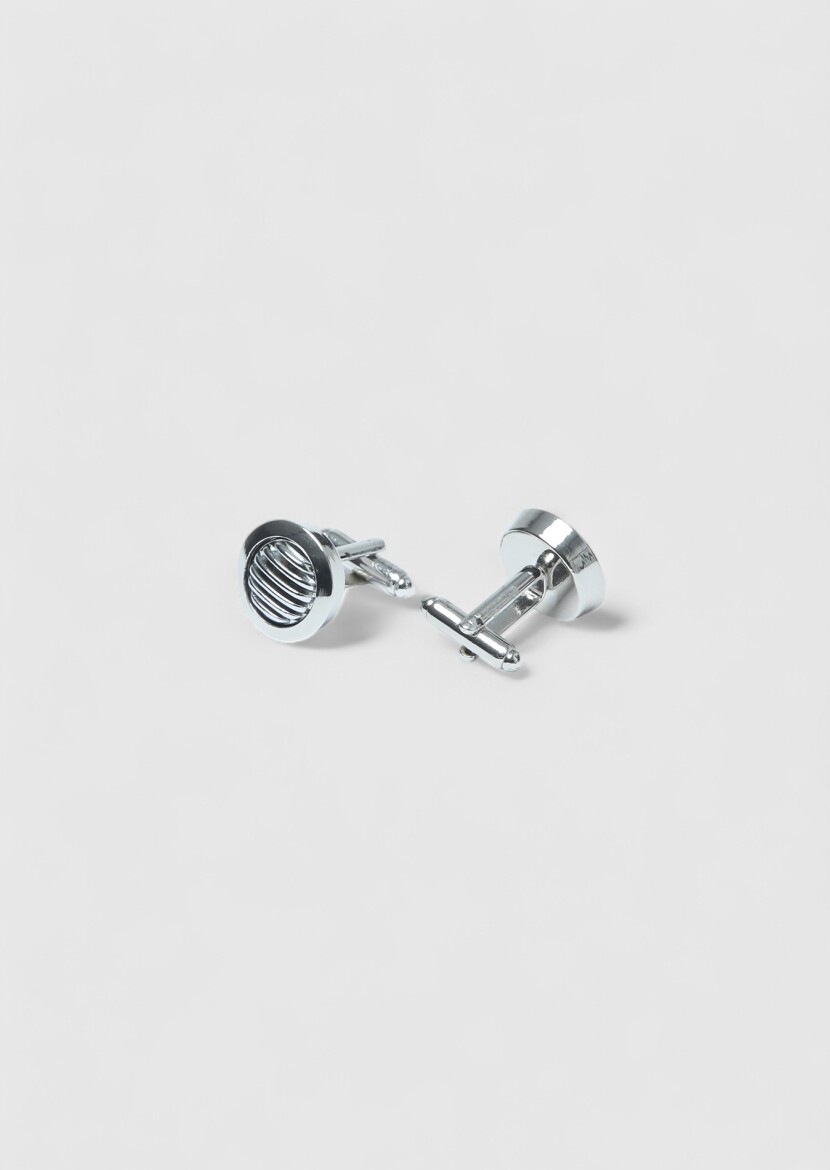 Silver Brass Cuff Link - RAMSEY