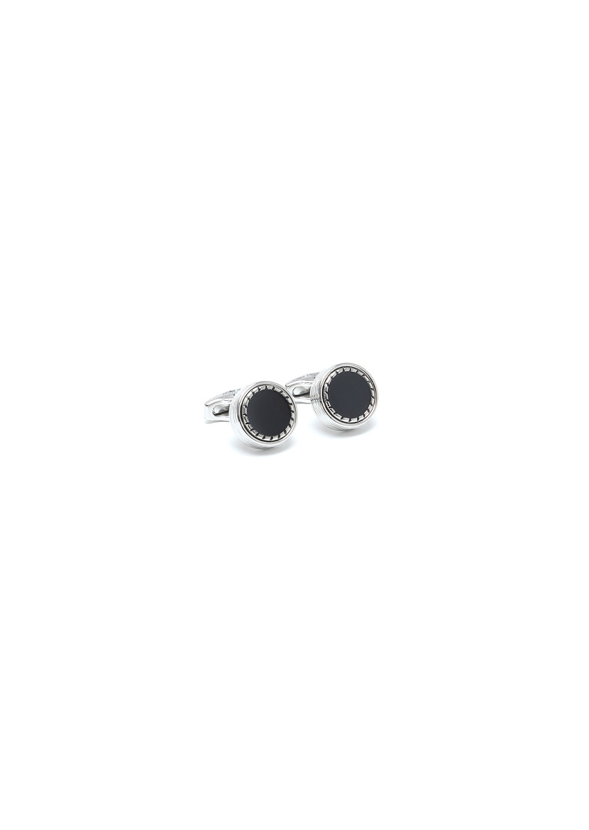 Silver Metal Cuff Link - 1