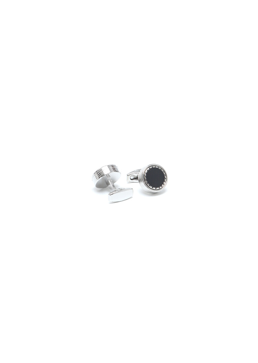 Silver Metal Cuff Link - 2