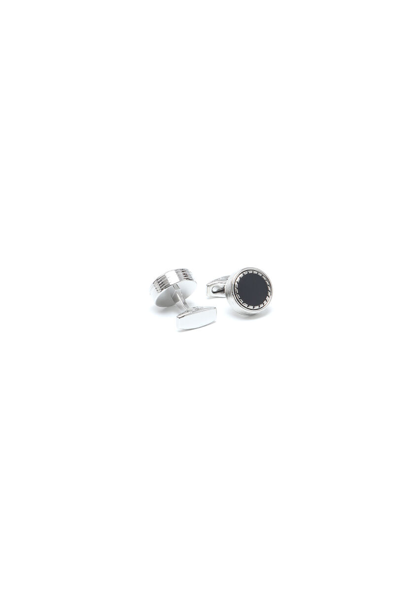 Silver Metal Cuff Link - 2