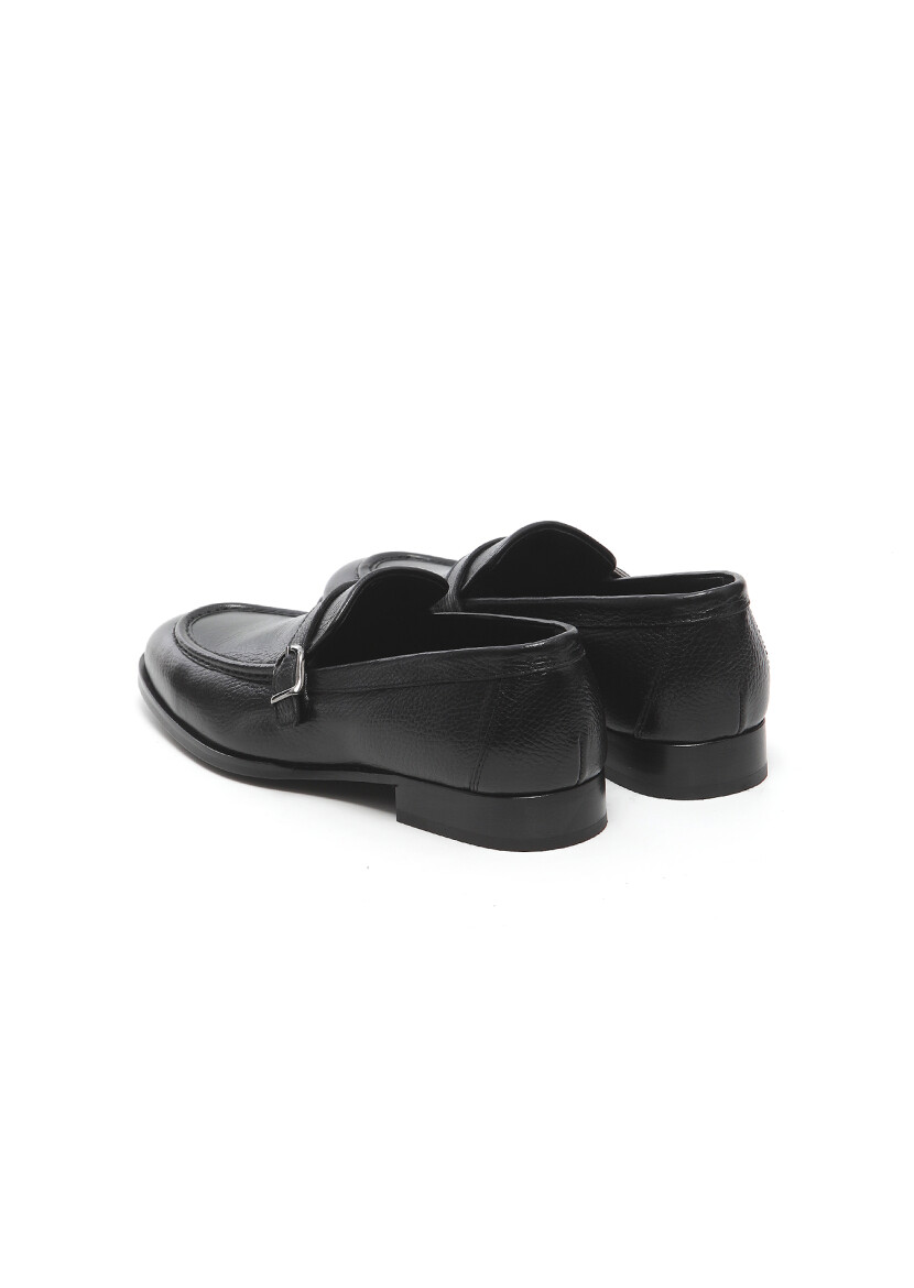 Siyah Deri Klasik Loafer - 4