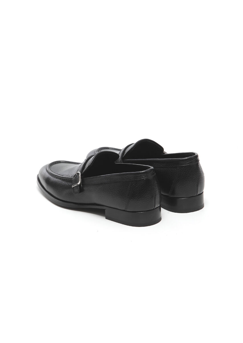 Siyah Deri Klasik Loafer - 4
