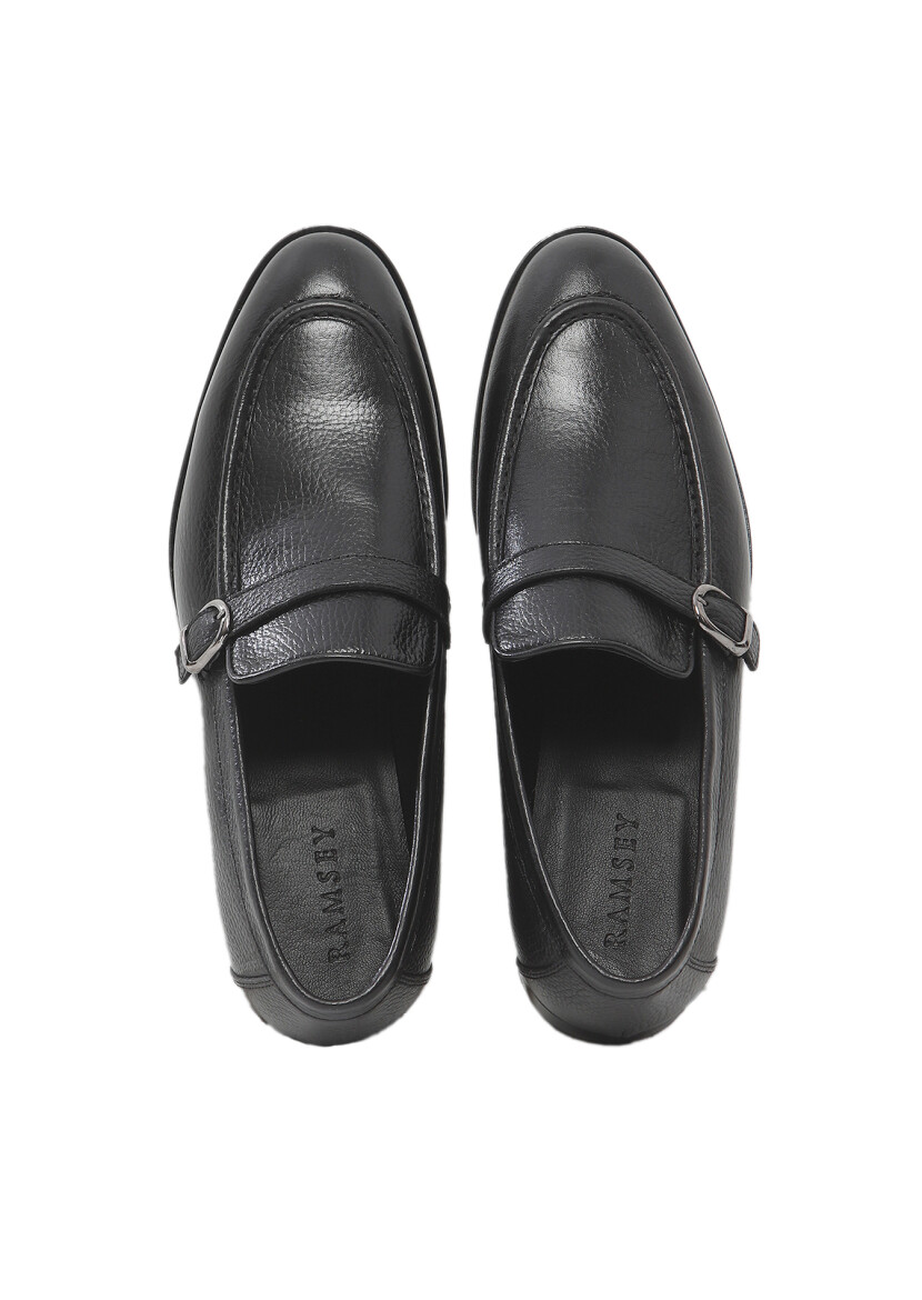 Siyah Deri Klasik Loafer - 6