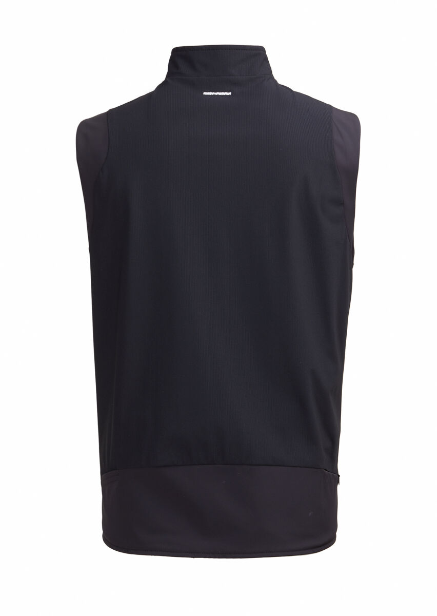 Siyah Regular Fit Dik Yaka Casual Örme Spor Yelek - 6