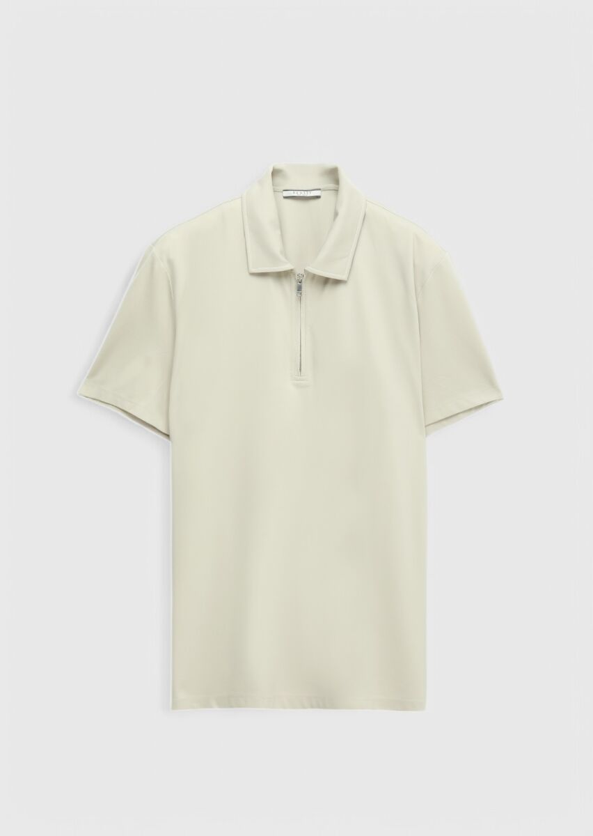 Taş Düz Polo Yaka T-Shirt - 6
