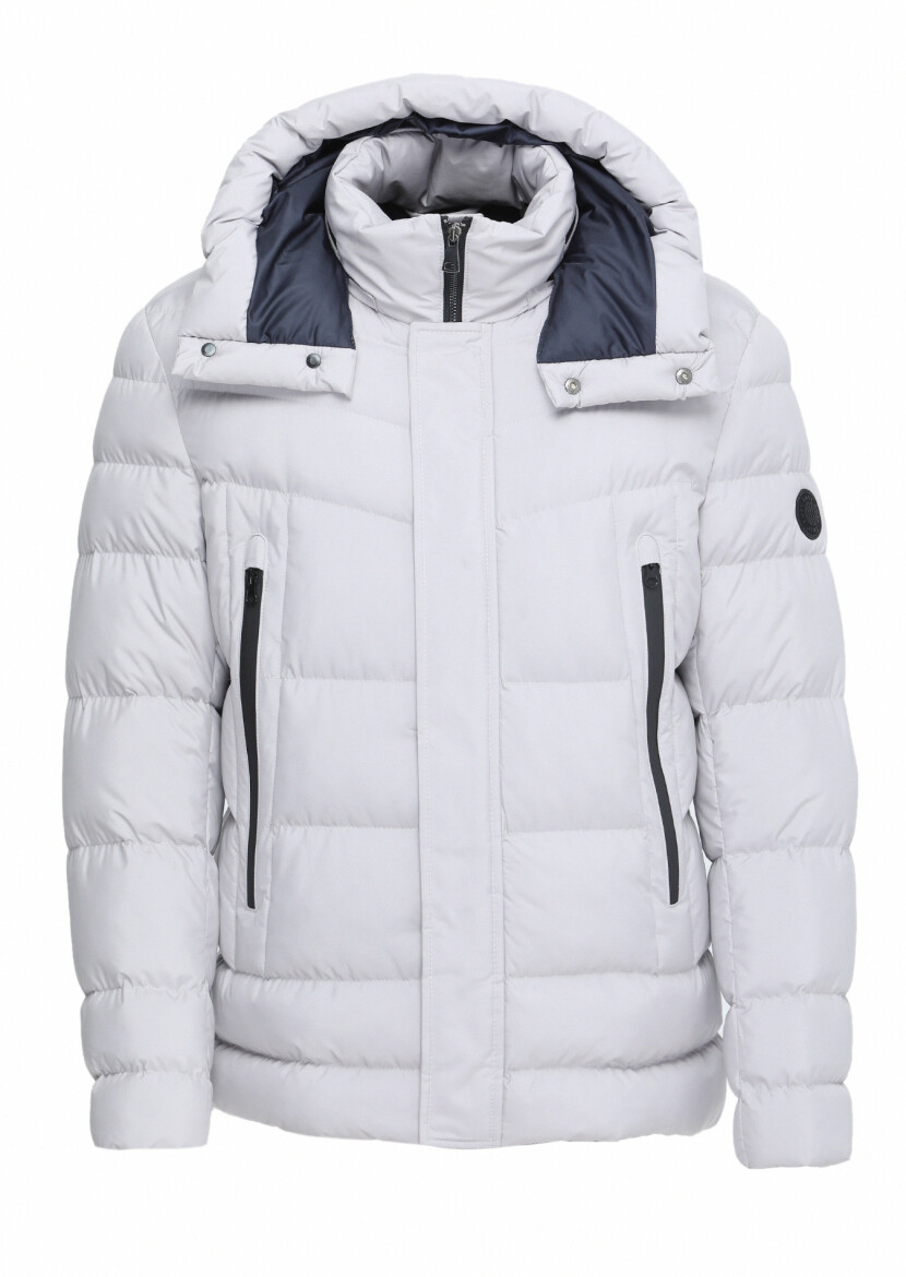 Taş Regular Fit Kapüşonlu Casual Dokuma Mont - 7