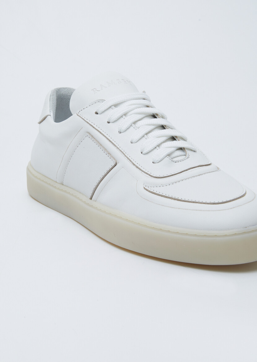 White Leather Sneaker - RAMSEY