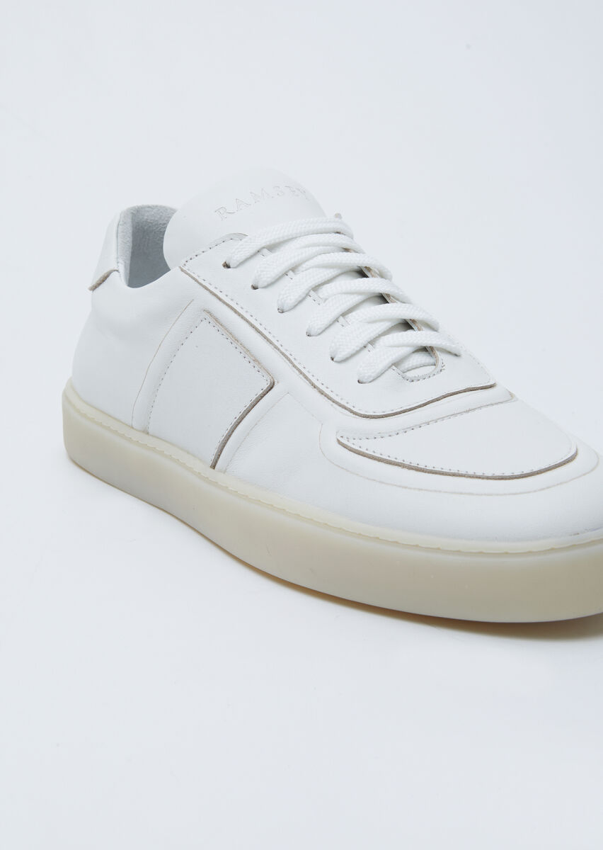 White Leather Sneaker - 2