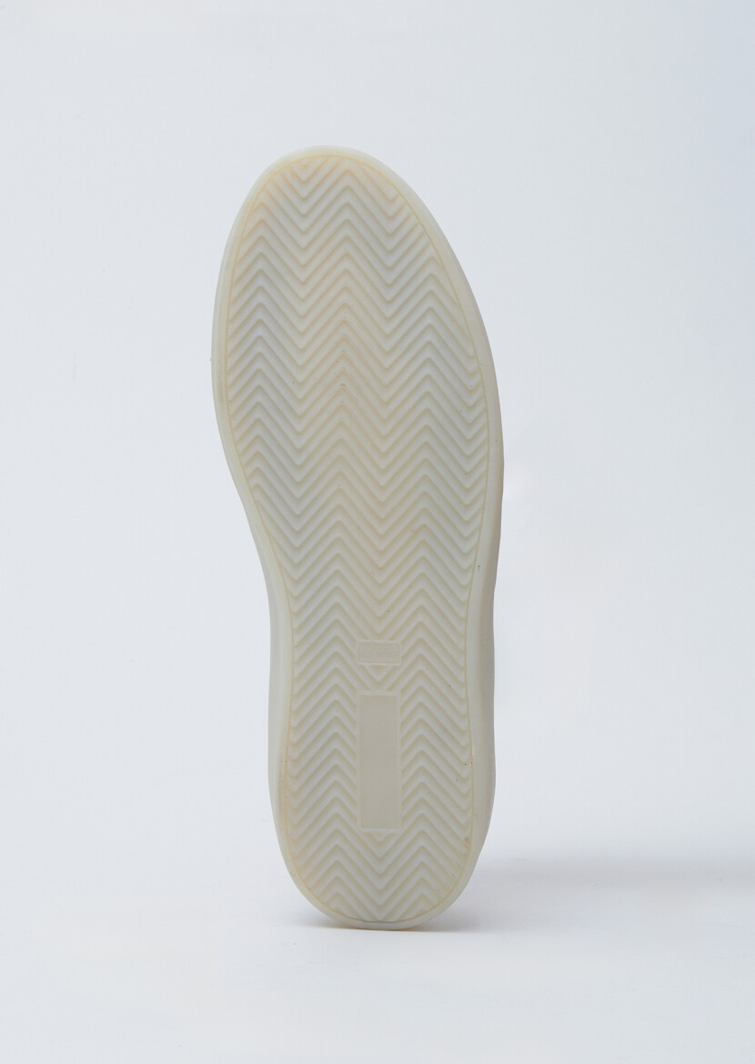 White Leather Sneaker - 4