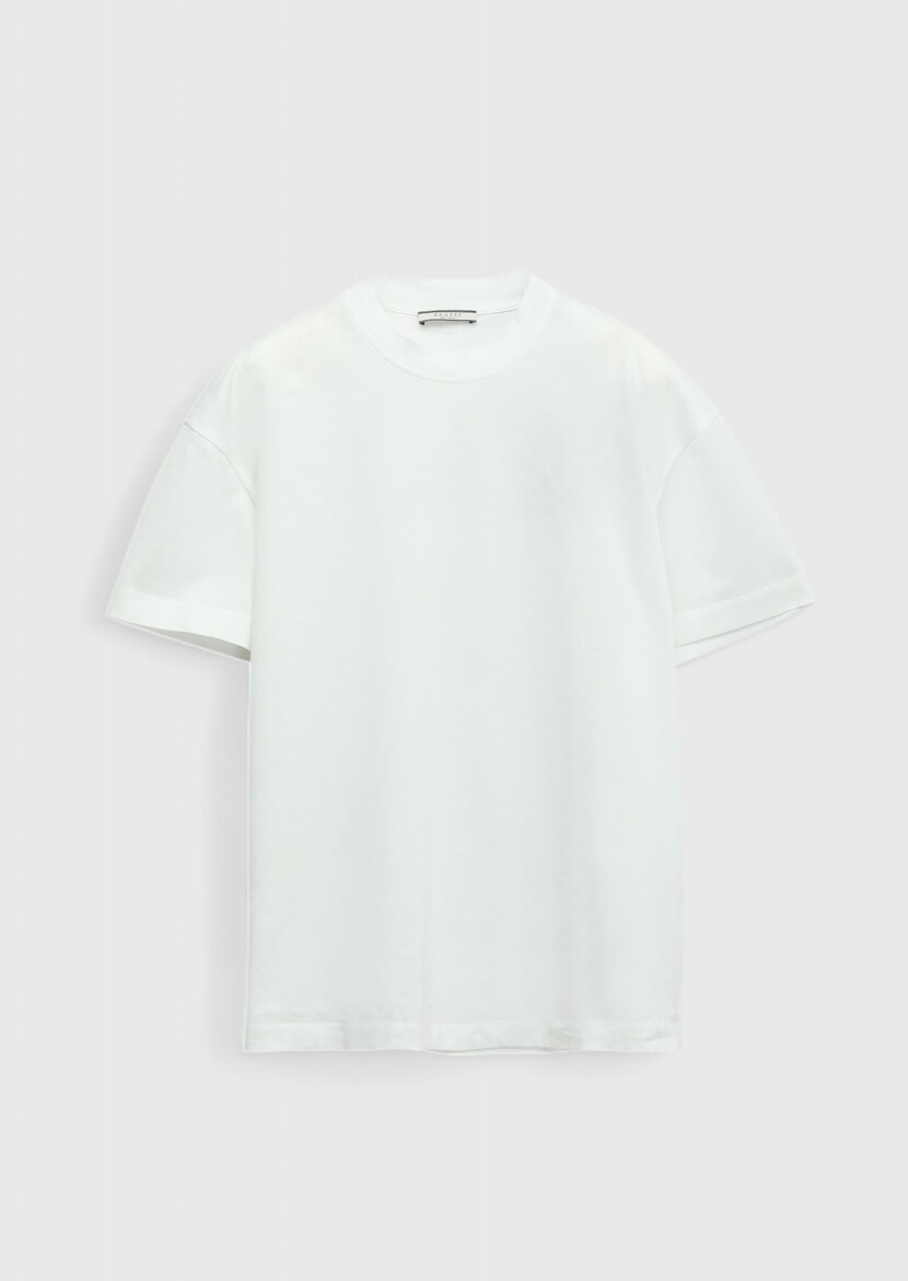 White Plain Crew Neck 100% Cotton T-Shirt - 6