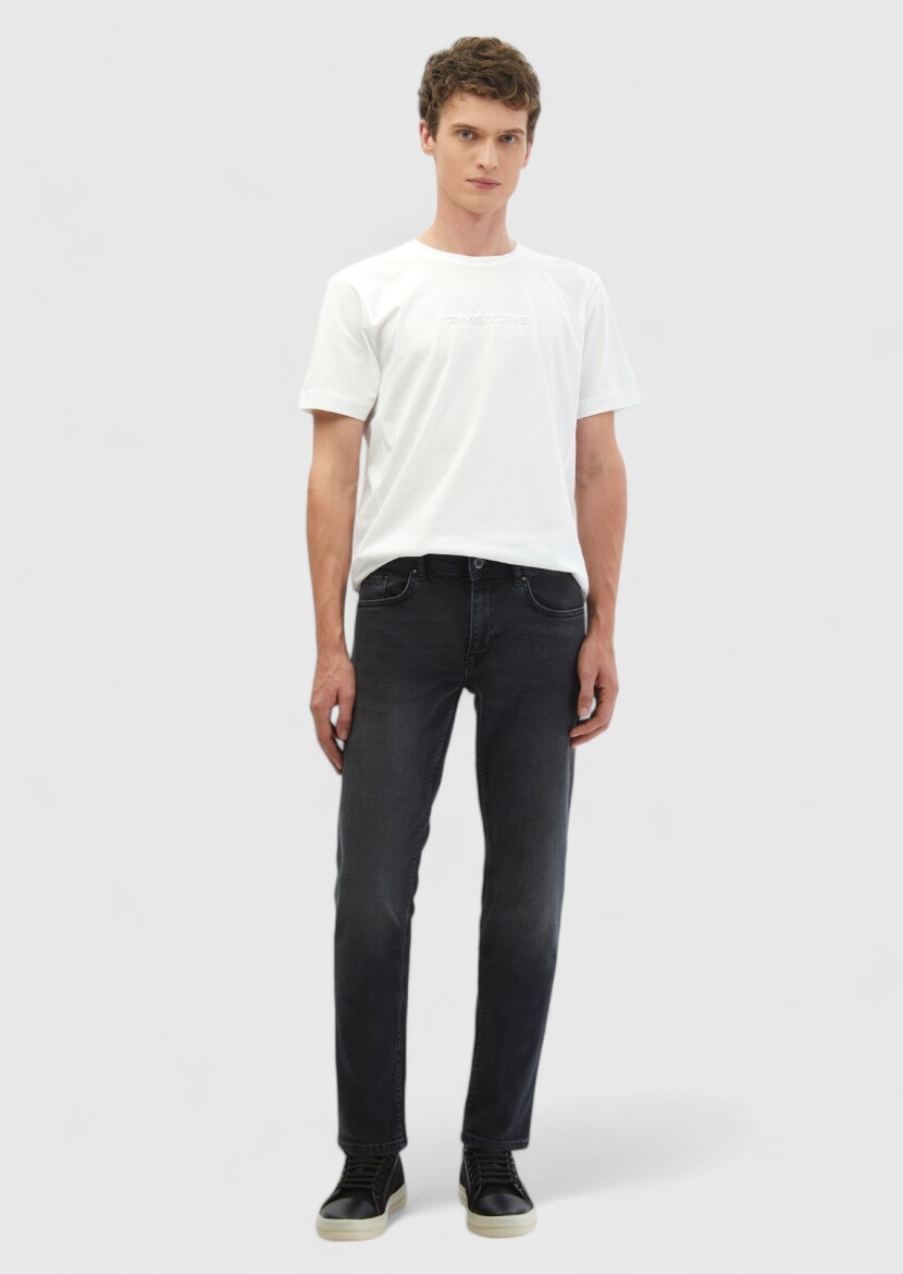 White Printed Crew Neck 100% Cotton T-Shirt 