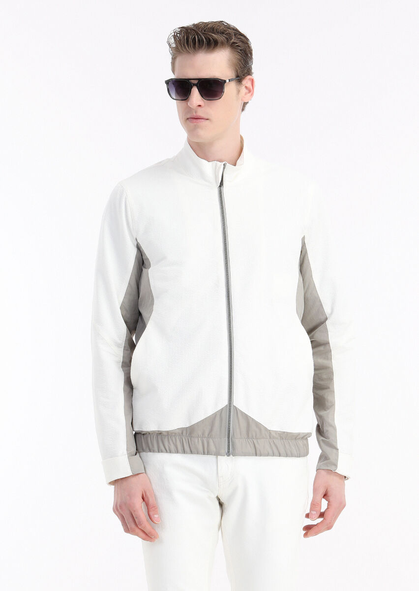White Weaving Coat - 4